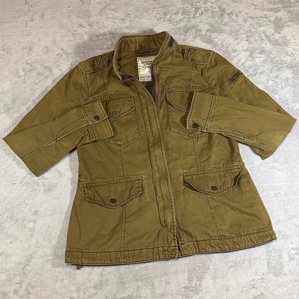 Y2K Vintage Abercrombie & Fitch Utility Field Jacket | Olive Brown | Medium